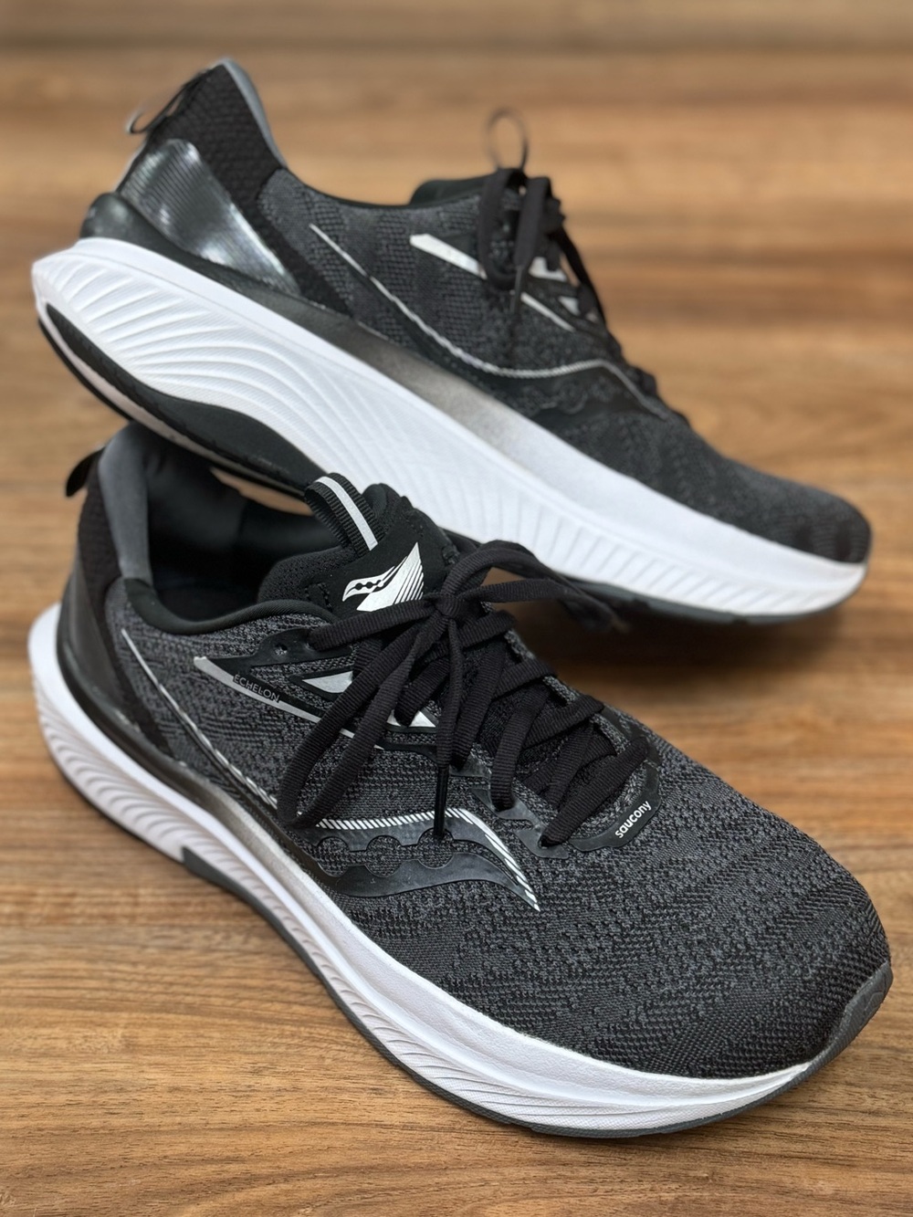 Saucony Echelon 9 Men’s Running Shoes Size 9.5 Black Gray